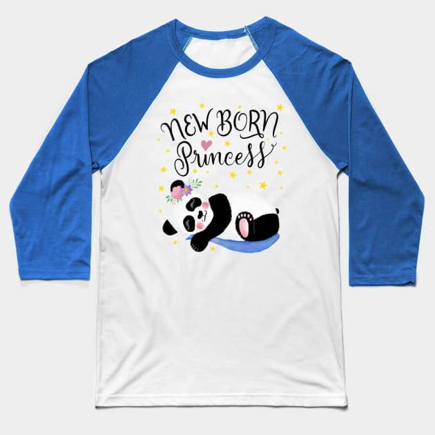 Baby Panda for girls Baseball T-Shirt by CalliLetters